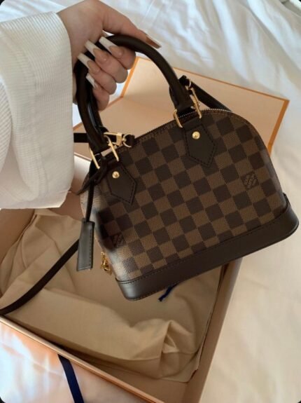 Sac Alma BB en Toile Damier Ébène